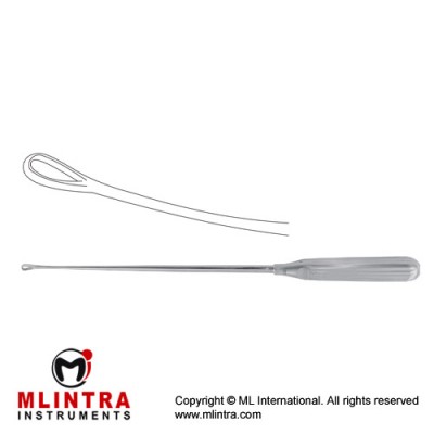 Sims Uterine Curette Blunt - Malleable - Fig. 16 Stainless Steel, 35 cm - 13 3/4" Width 40 mm